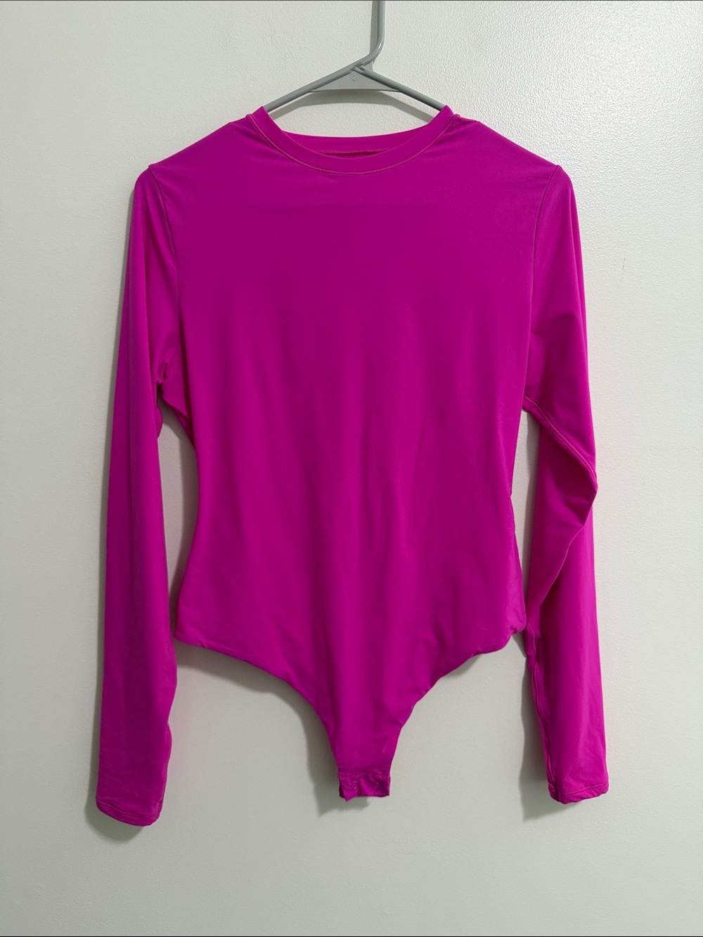 Skims Bright Pink Long Sleeve Bodysuit Womens XL